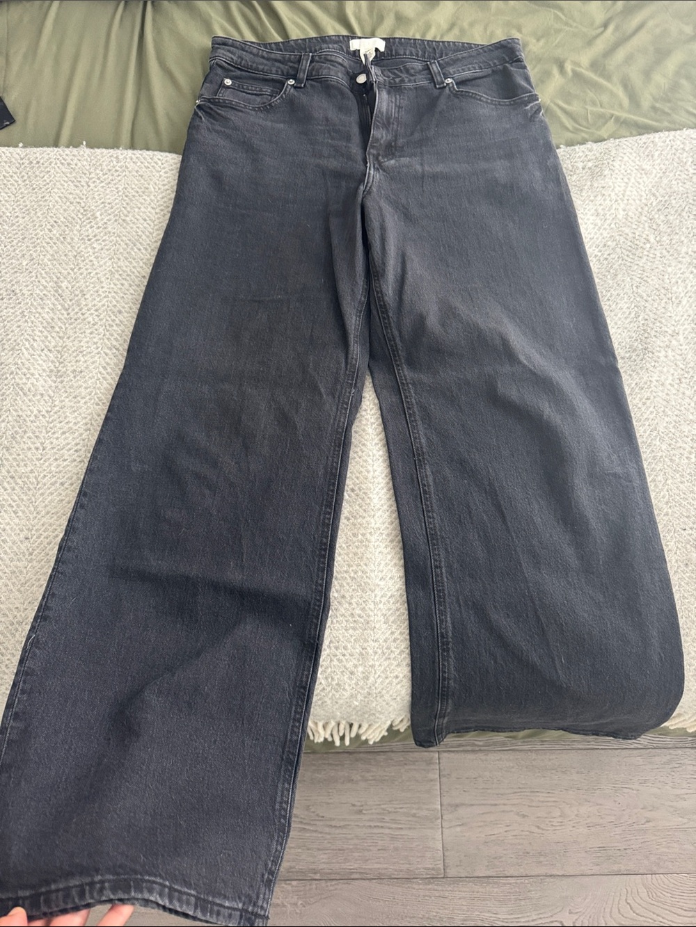 H&M Black Wide-Leg Jeans